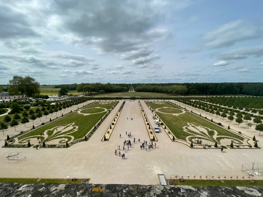 샹보르성 마당상세 전경