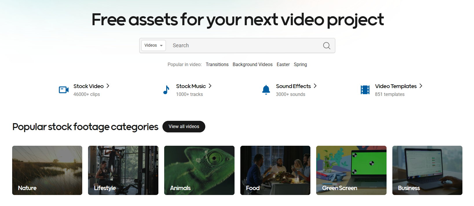 무료 영상 사이트에서 영상을 검색하는 사용자의 모습(무료 영상 다운로드)