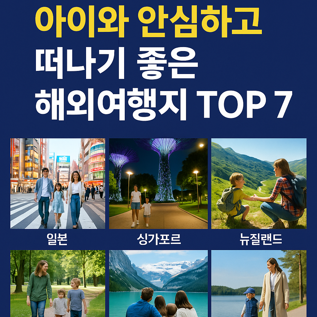 치안 걱정 NO! 아이와 안심하고 떠나기 좋은 해외여행지 TOP 7
