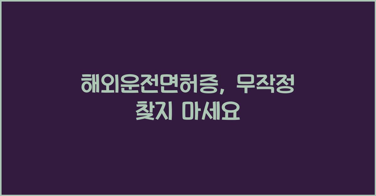 해외운전면허증
