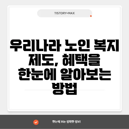 우리나라 노인 복지 제도, 혜택을 한눈에 알아보는 방법