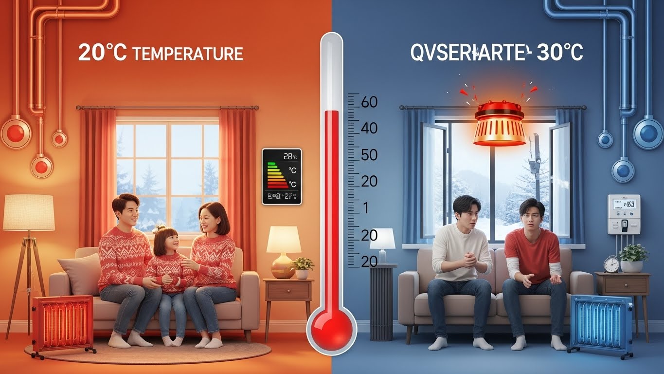 한겨울 실내온도 30도 육박! 한국만 '펄펄' 끓는 이유