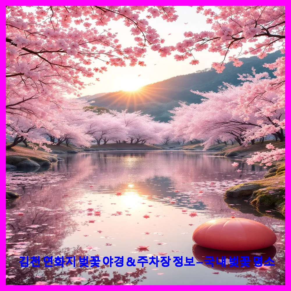 김천 연화지 벚꽃 야경 &amp; 주차장 정보