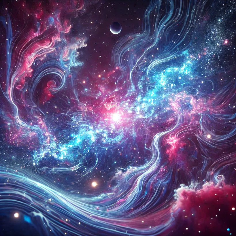 몽환적인 우주 일러스트 사진