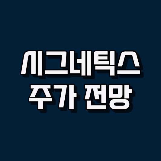 시그네틱스 주가 전망