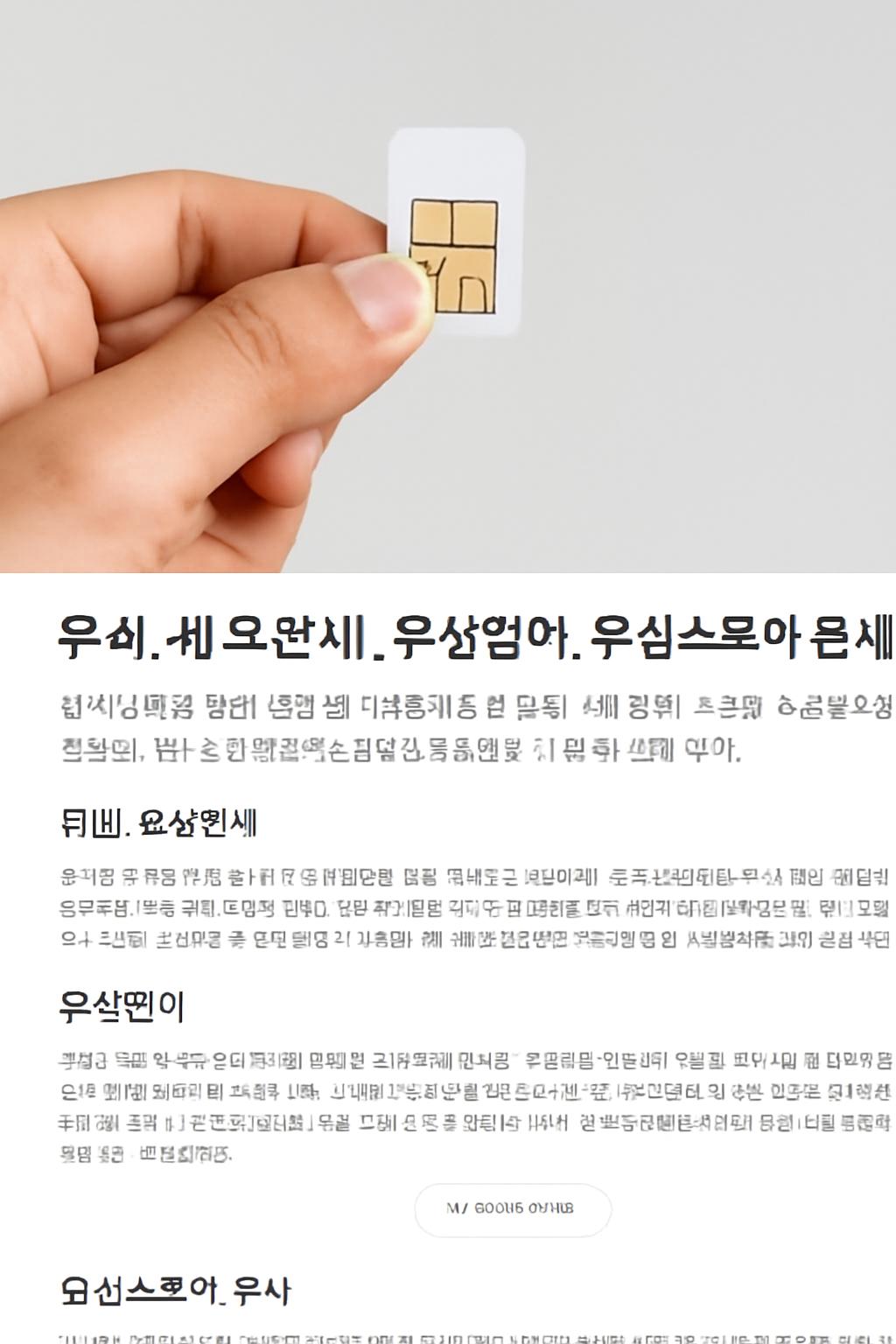 유심 제조 업체