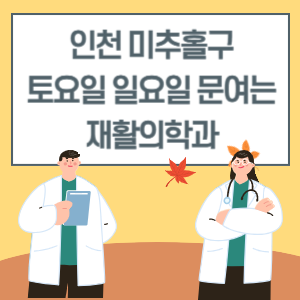 인천 미추홀구 토요일 일요일 재활의학과 진료 병원 리스트