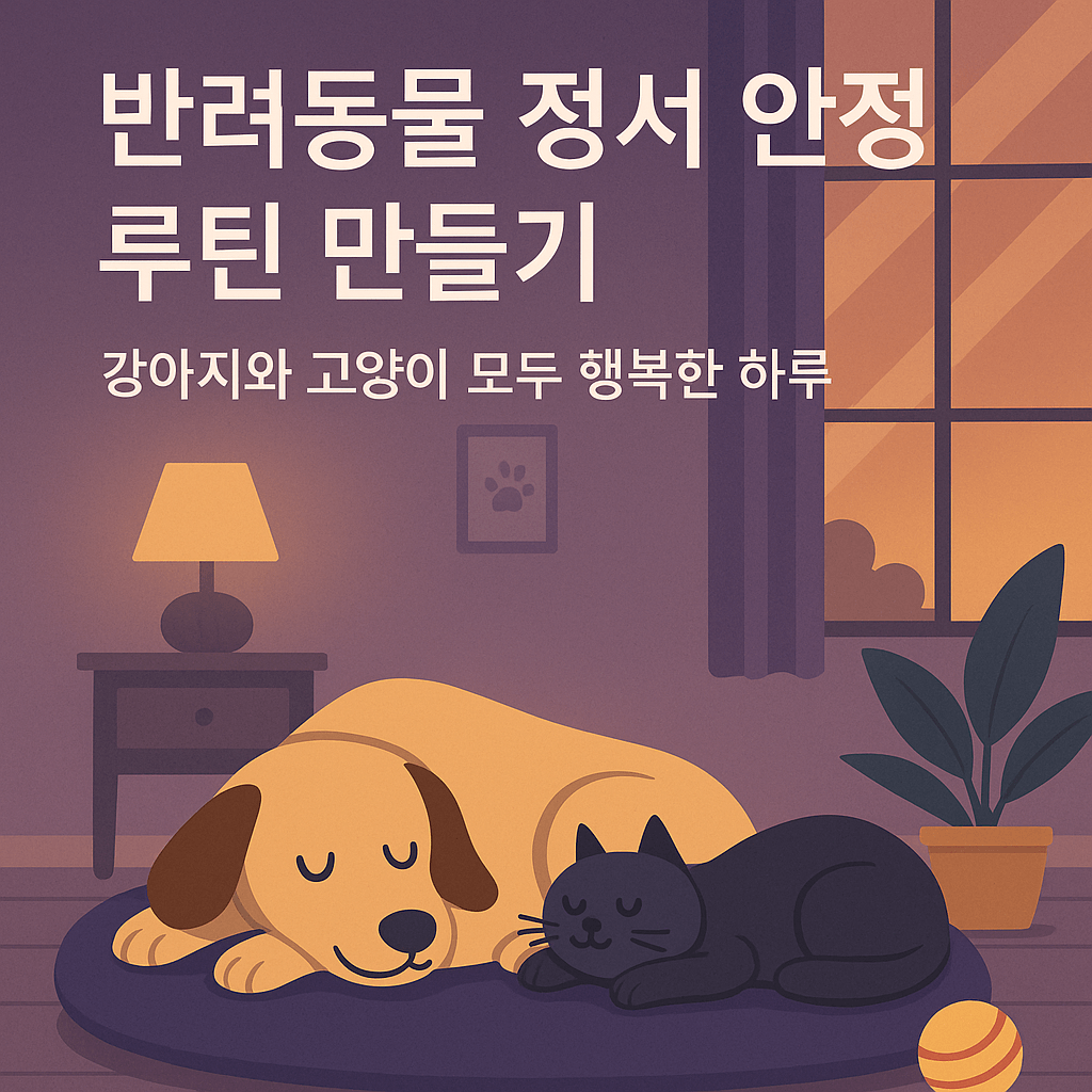 반려동물 정서 안정 루틴 &amp; 추천 아이템