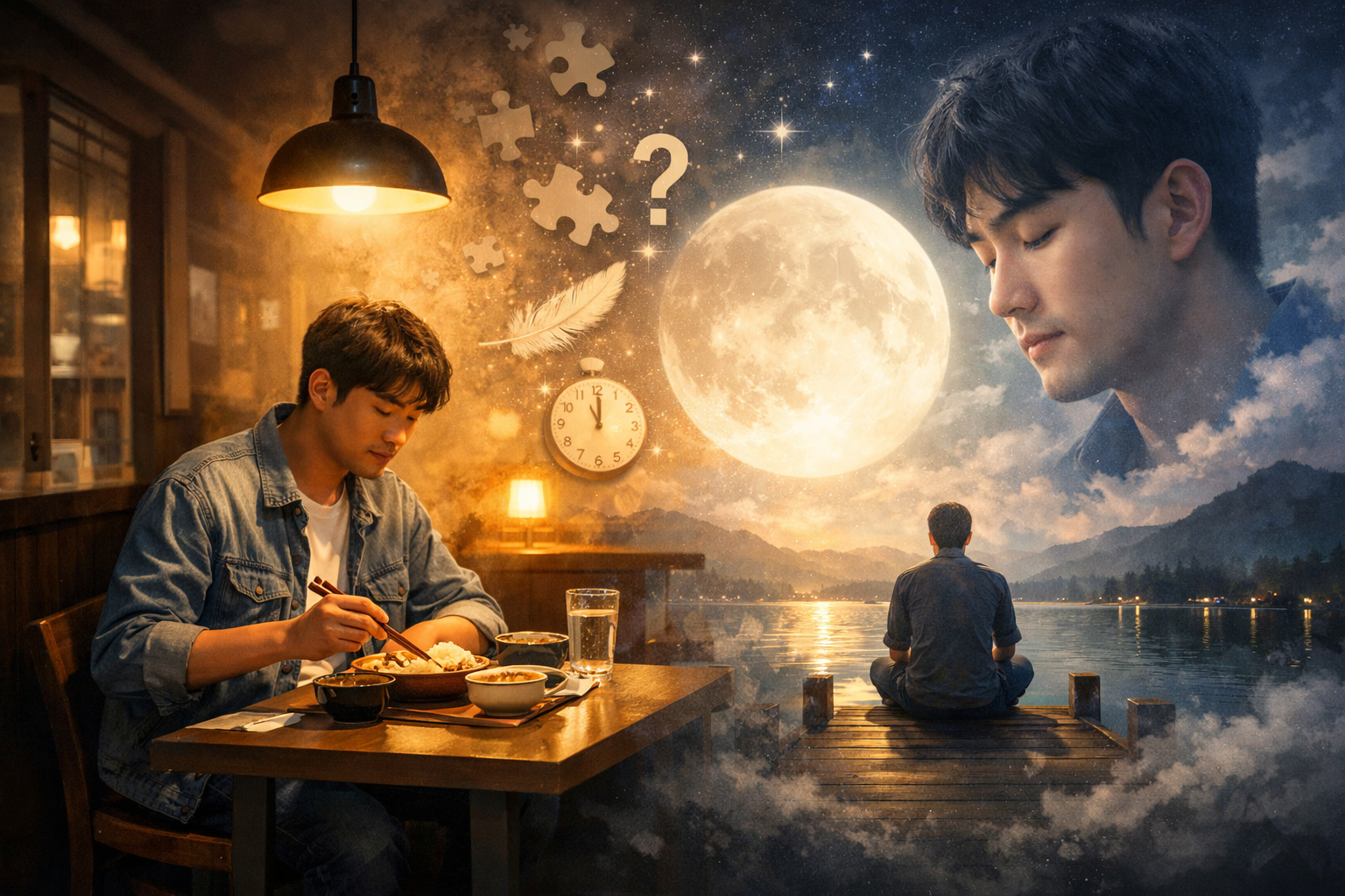 혼자 밥 먹는 꿈