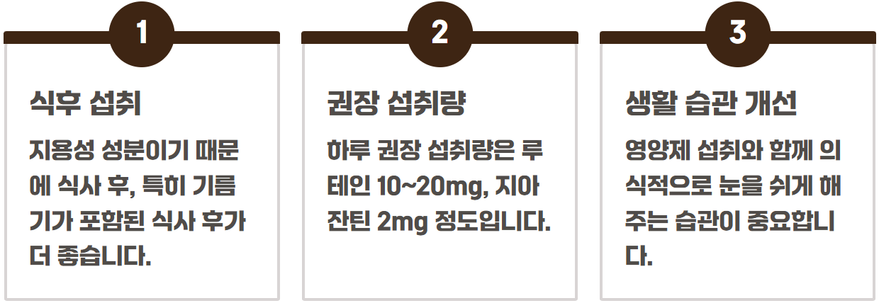 루테인 지아잔틴 효능 부작용