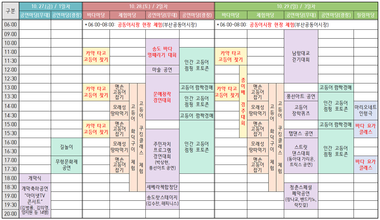 부산고등어 축제 일정