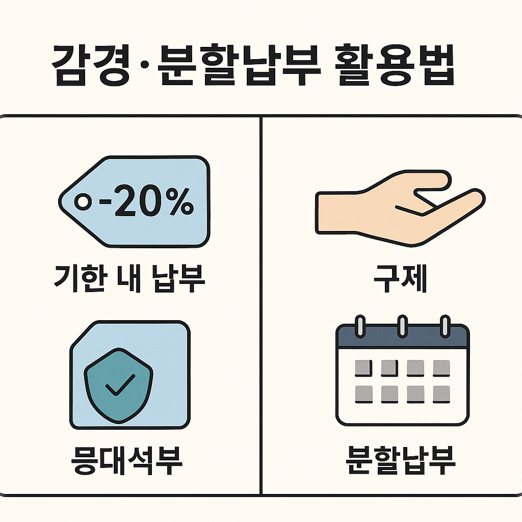감경&middot;분할납부 활용법