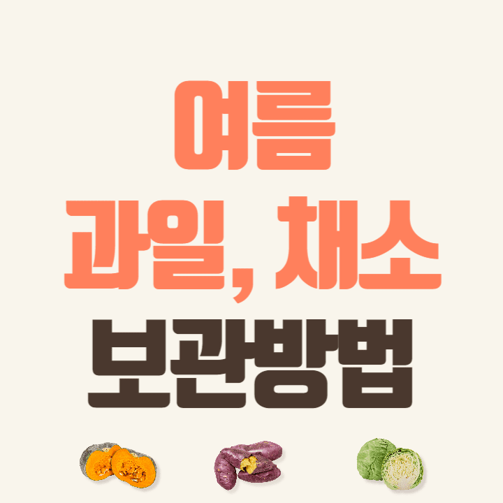 여름철 과일 및 채소 추천 보관 방법 안내