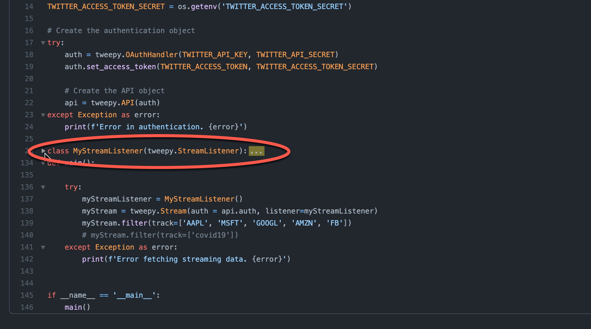 GitHub Code Folding