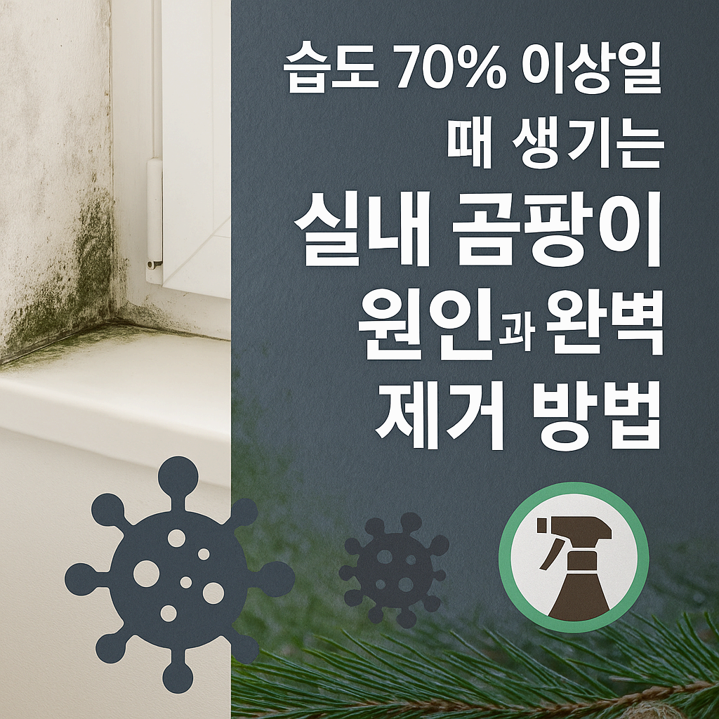 습도 70% 이상일 때 생기는 실내 곰팡이 원인과 완벽 제거 방법