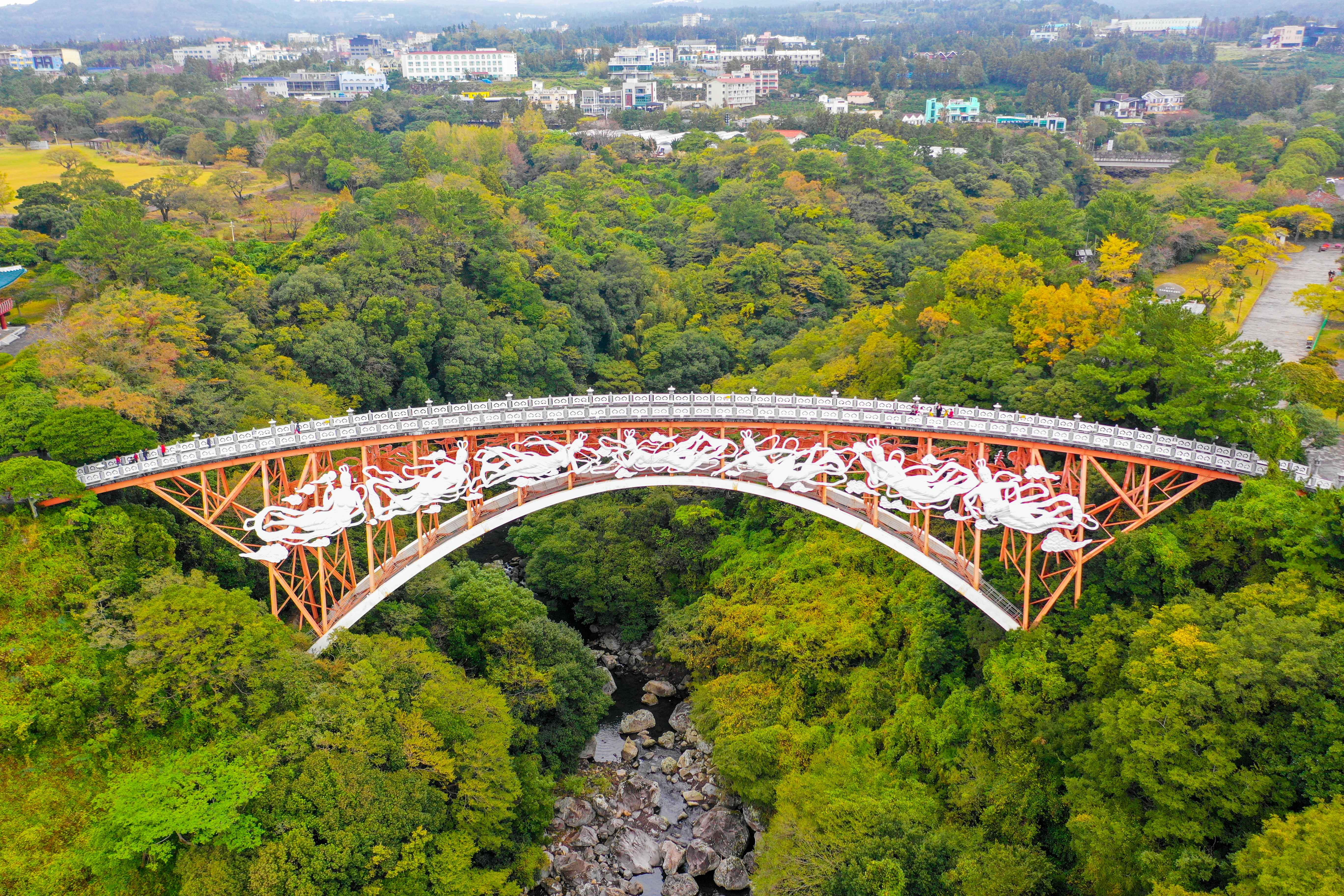 제주도 천제연 폭포 사진