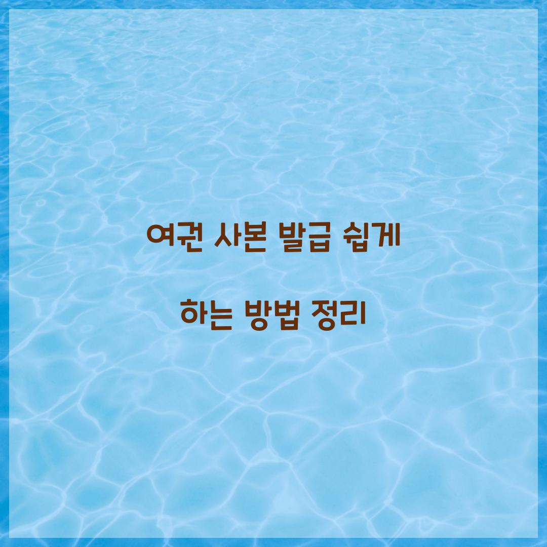 여권 사본 발급