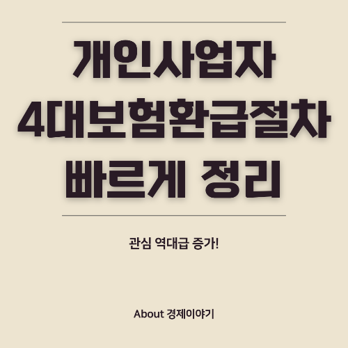 개인사업자 대상 4대보험 환급 절차! 💰 쉽게 따라 하는 신청 방법 총정리