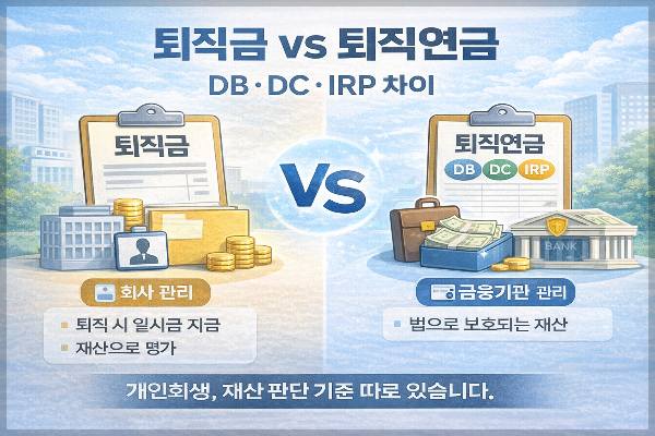 회생에서 퇴직금과 퇴직연금의 차이는?