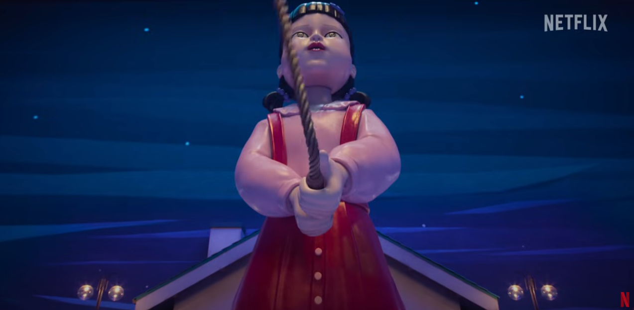 영희가 줄을 돌리는 모습