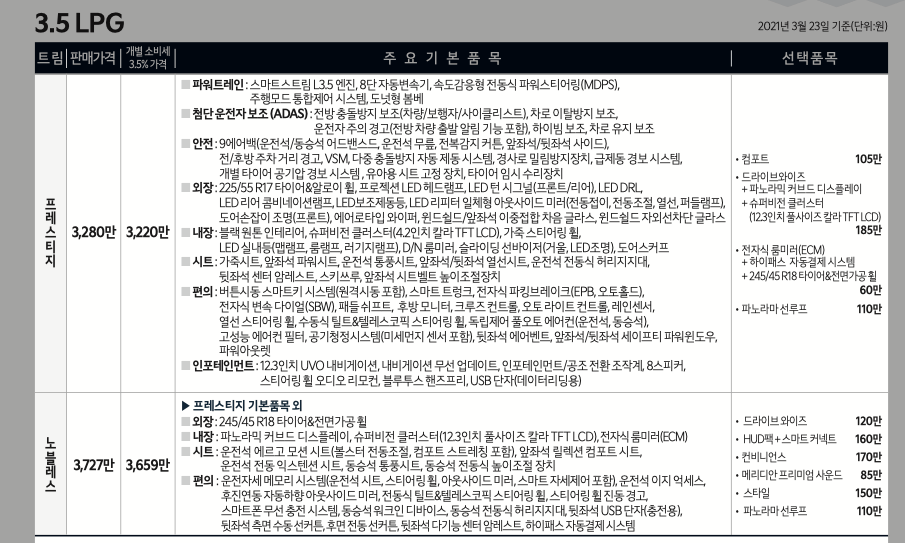 k8 lpg 가격표 사진