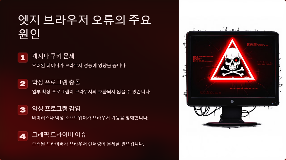 윈도우11에서 엣지 브라우저 오류 해결하는 방법