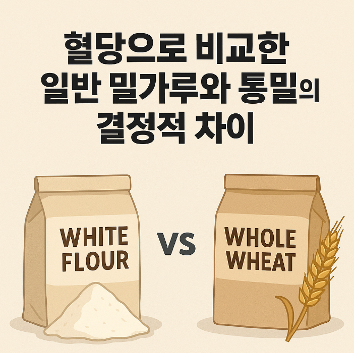 혈당으로 비교하는 밀가루와 통밀의 차이