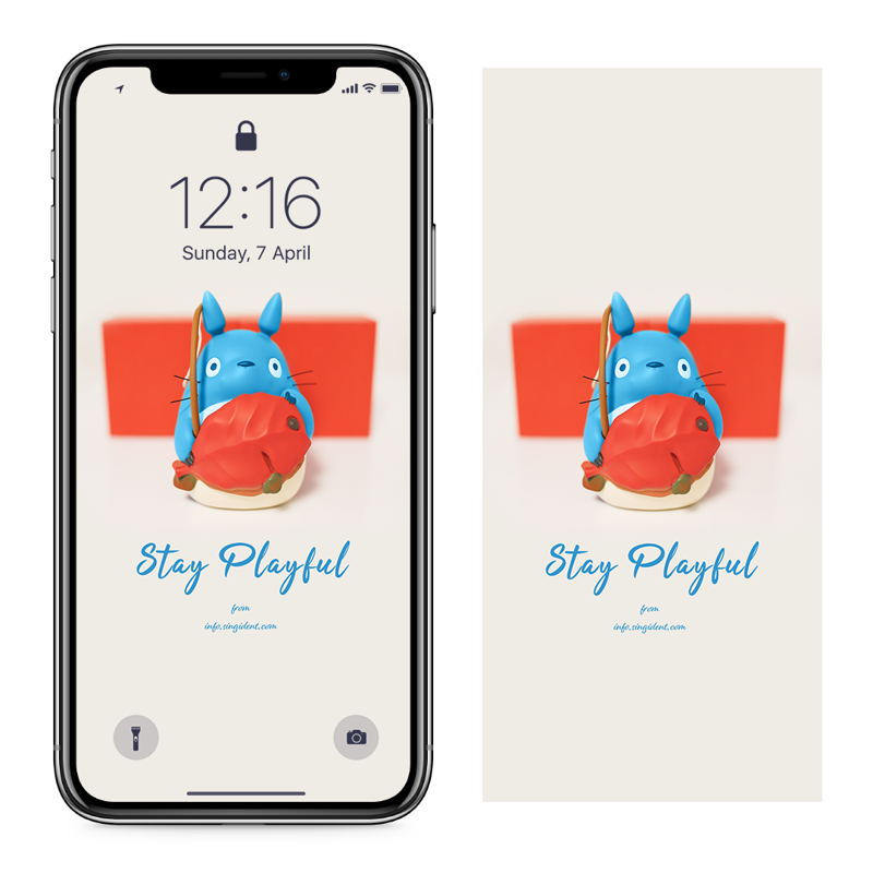 07 토토로 C - Stay Playful 아이폰캐릭터배경화면