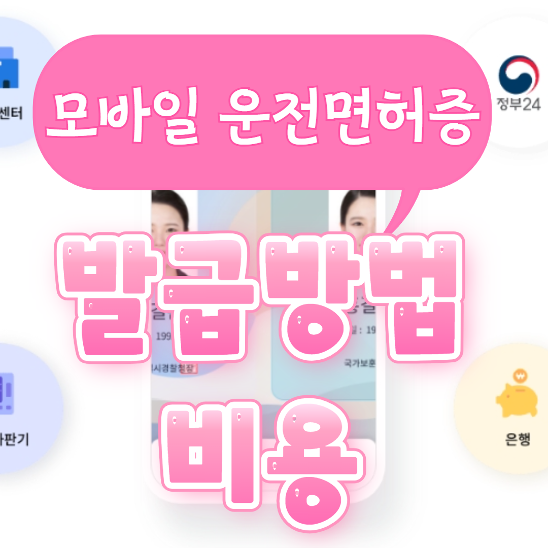 모바일 운전면허증 발급방법과 비용