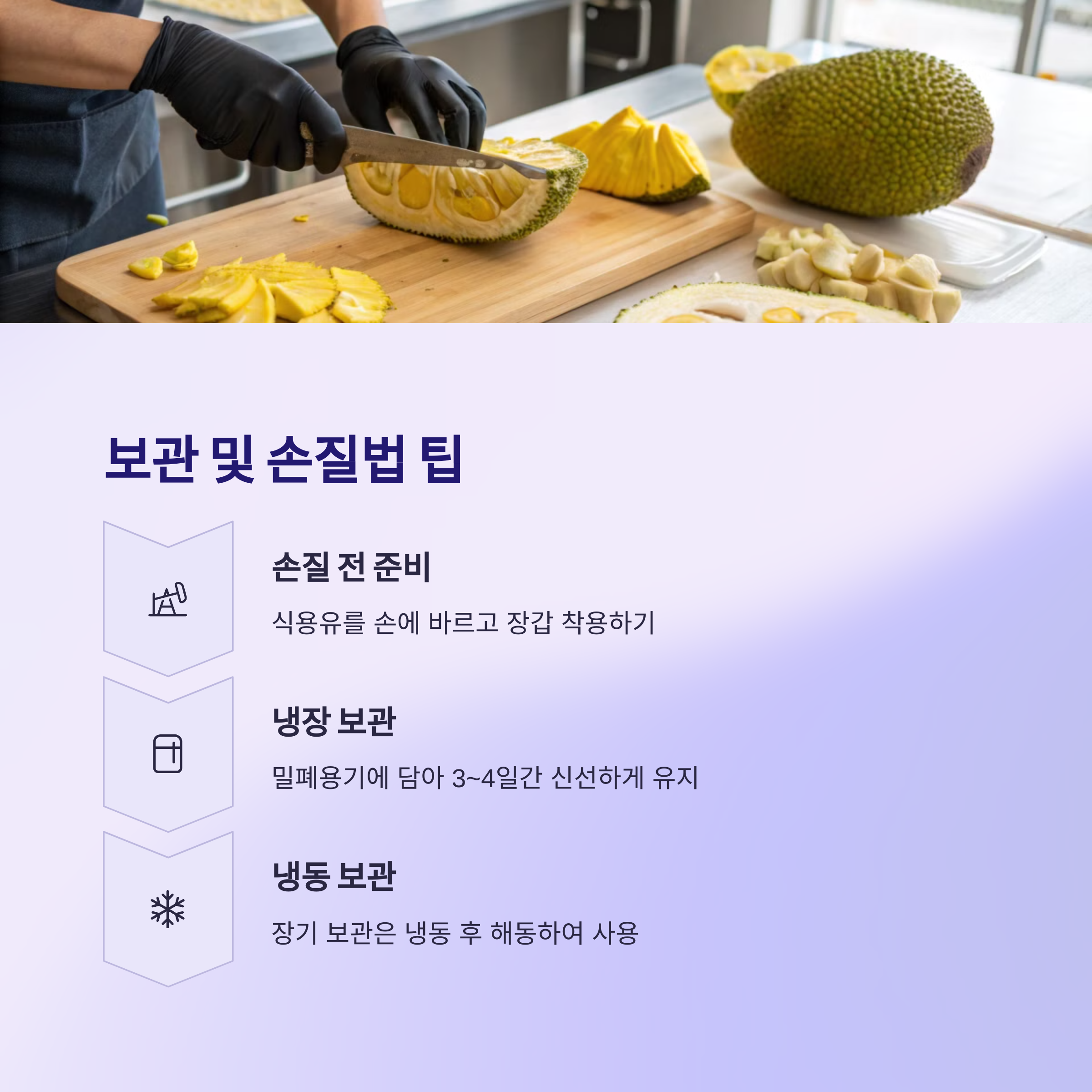 보관 및 손질법 팁