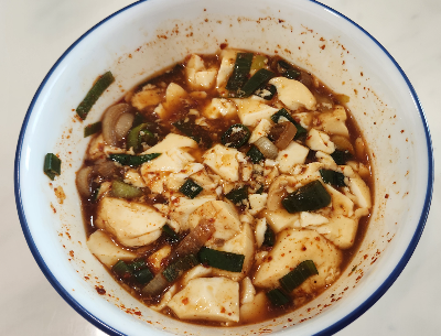 순두부 간장 요리 완성