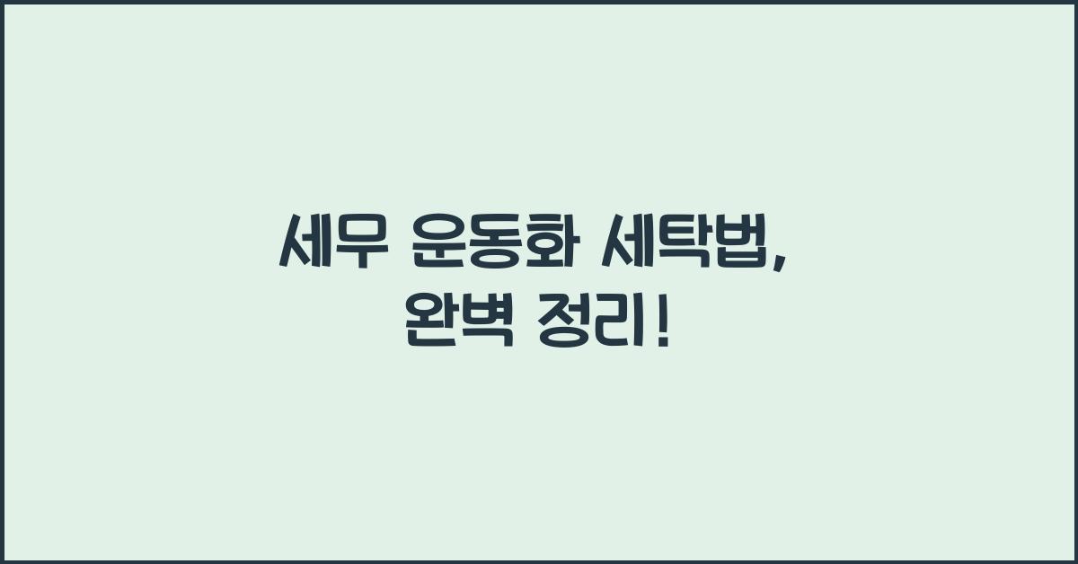 세무 운동화 세탁법