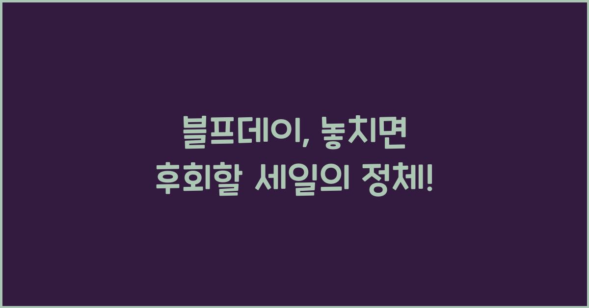 블프데이