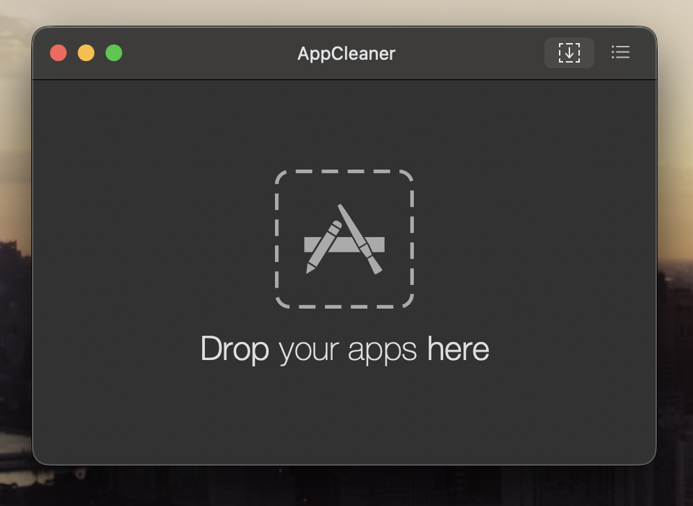 맥북 AppCleaner 앱을 이용해 불필요한 파일 찌꺼기까지 한 번에 삭제하는 화면.