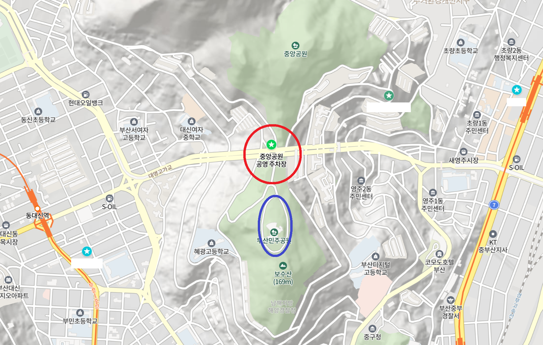 민주공원 주차 정보