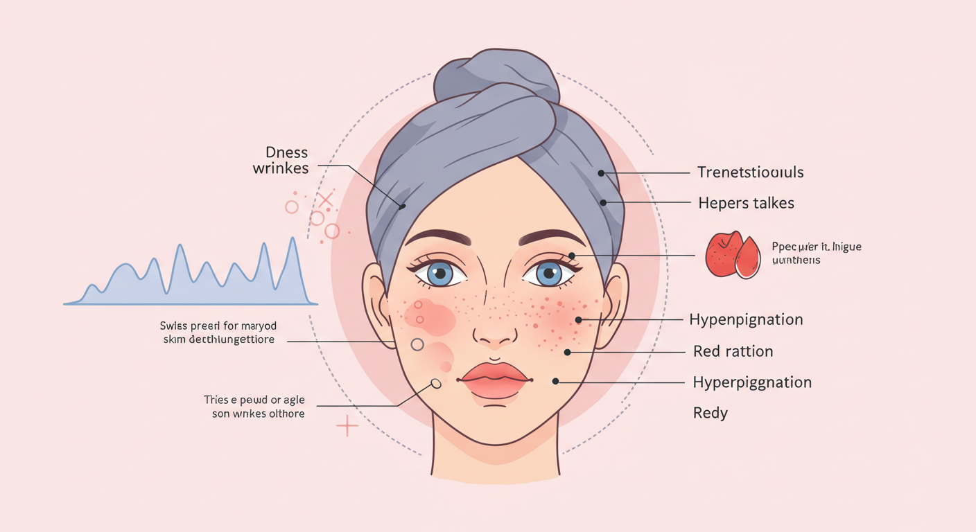 색소 침착 심화