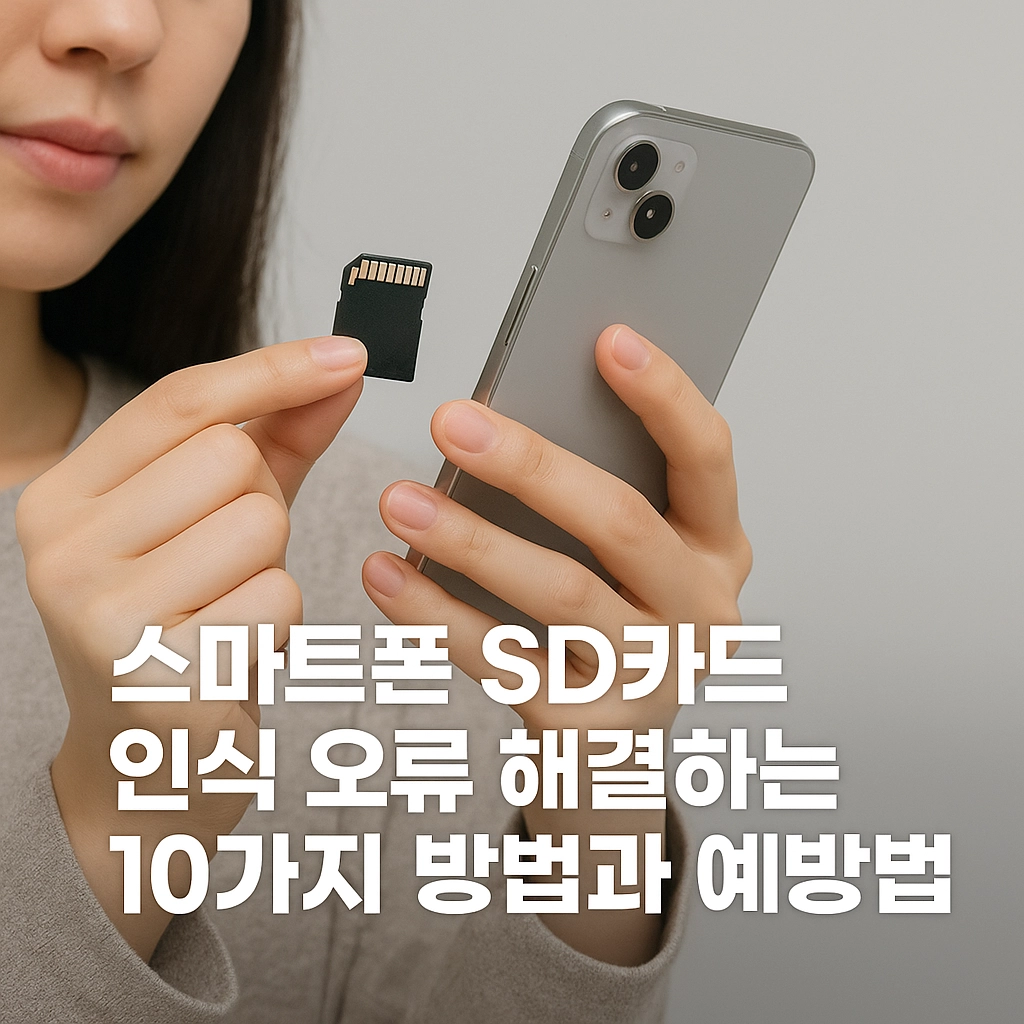 스마트폰 SD카드 인식 오류 해결하는 10가지 방법과 예방법