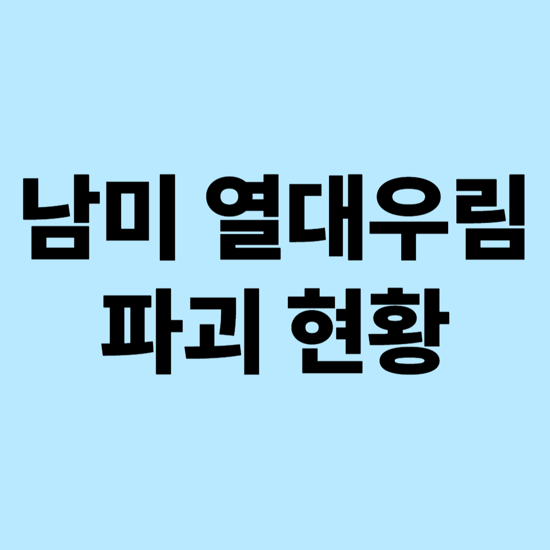 남미 열대우림 파괴 현황