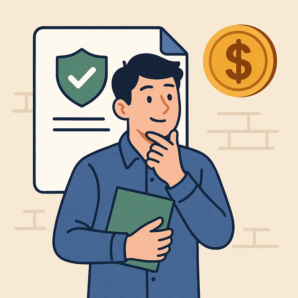 청년지원-정책을-활용해-돈을-벌-수-있는지-고민하는-청년과-지원서류를-표현한-일러스트