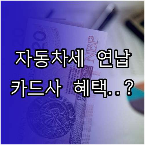 자동차세 연납 신청 및 카드사 이벤트..