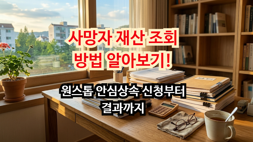 사망자 재산 조회 방법: 원스톱 안심상속 신청부터 결과까지