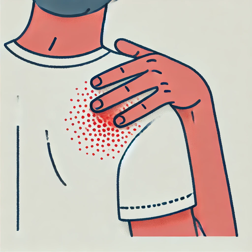 대상포진을 표현한 사진