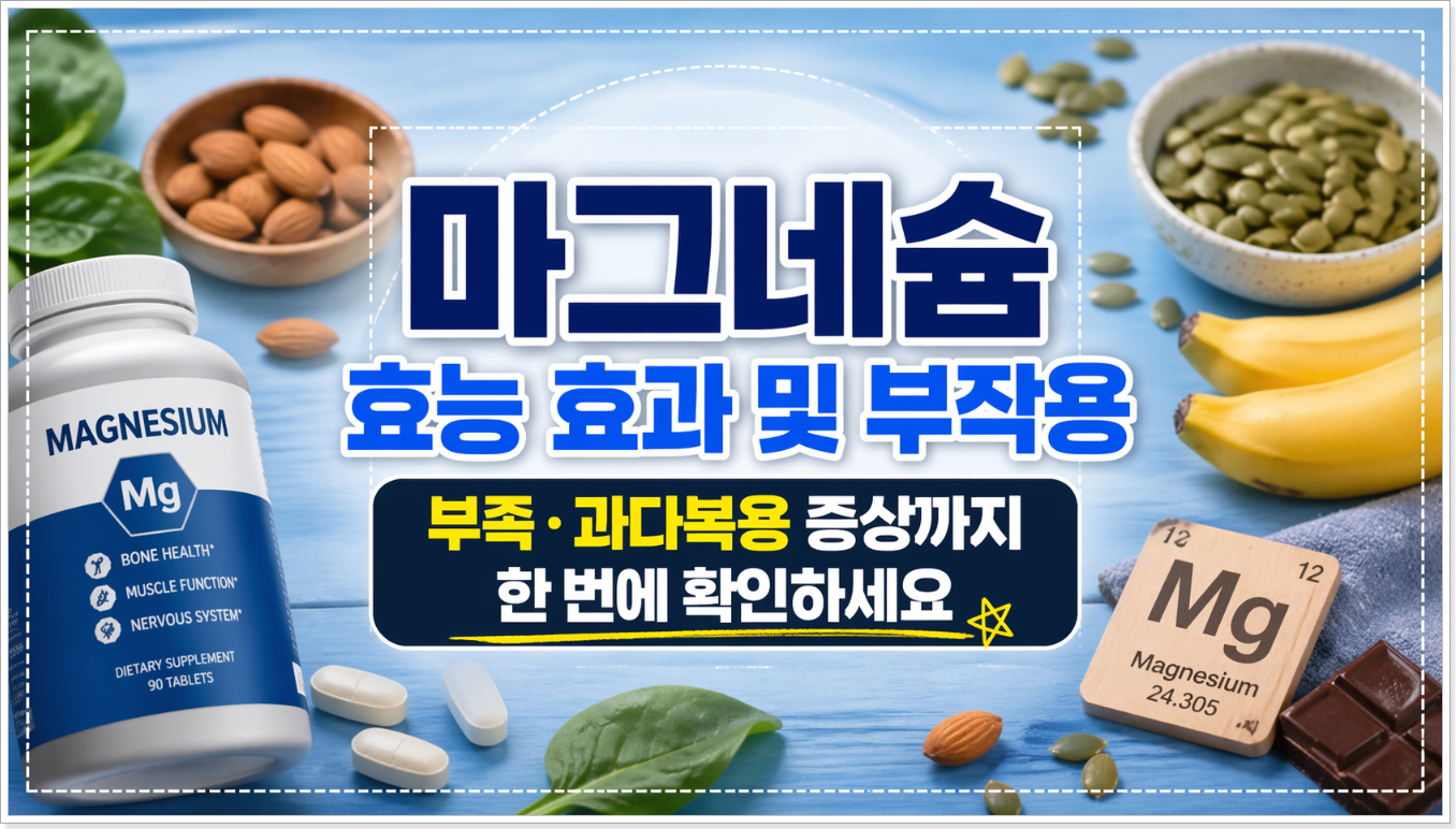 마그네슘 효능 효과 및 부작용