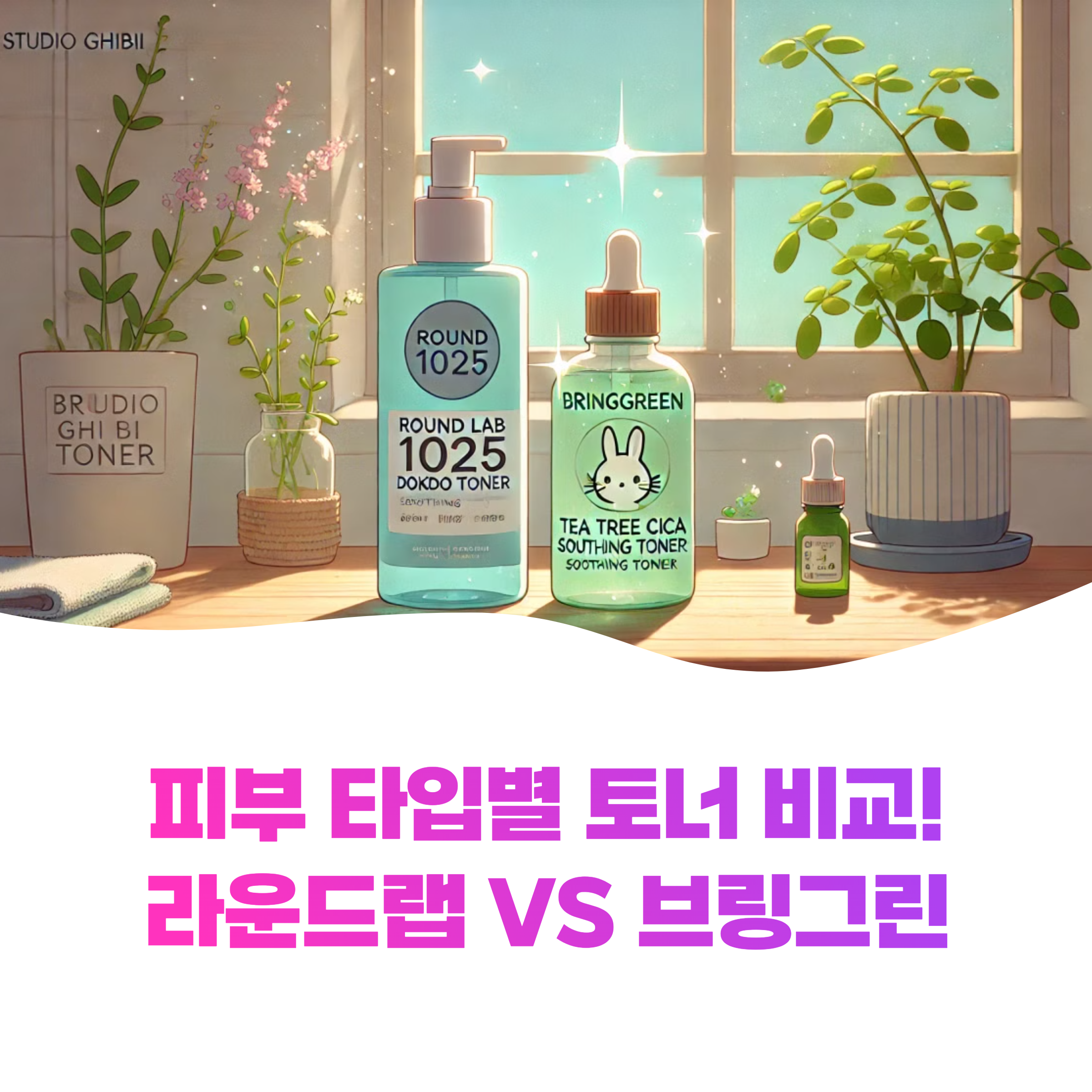 라운드랩 1025 독도 토너 vs 브링그린 티트리시카수딩토너 나한테 찰떡 토너는?