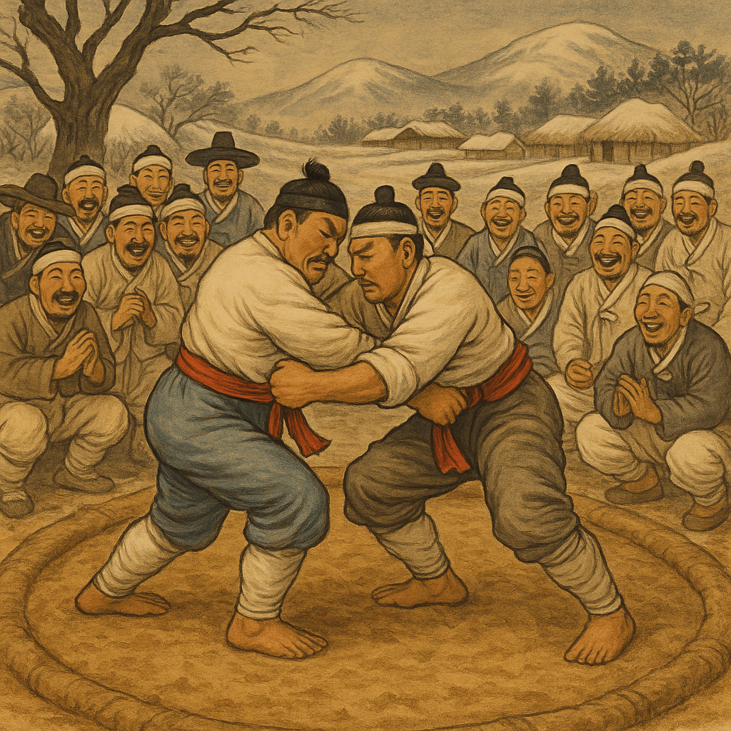 마을 씨름판 &ndash; 겨울 흙바람 속에서 피어나던 공동체의 힘