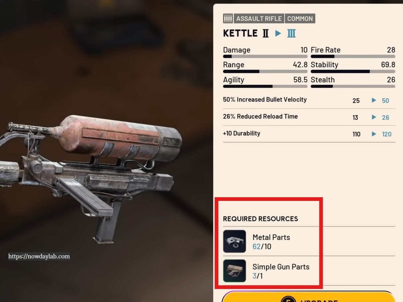 실제 아크레이더스 강화시스템 인게임 화면