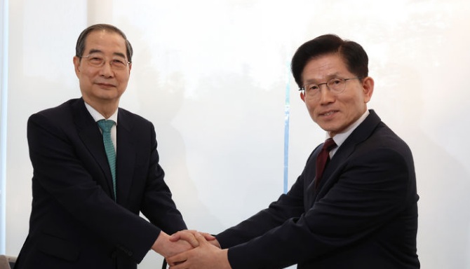 김문수 한덕수 회동 단일화