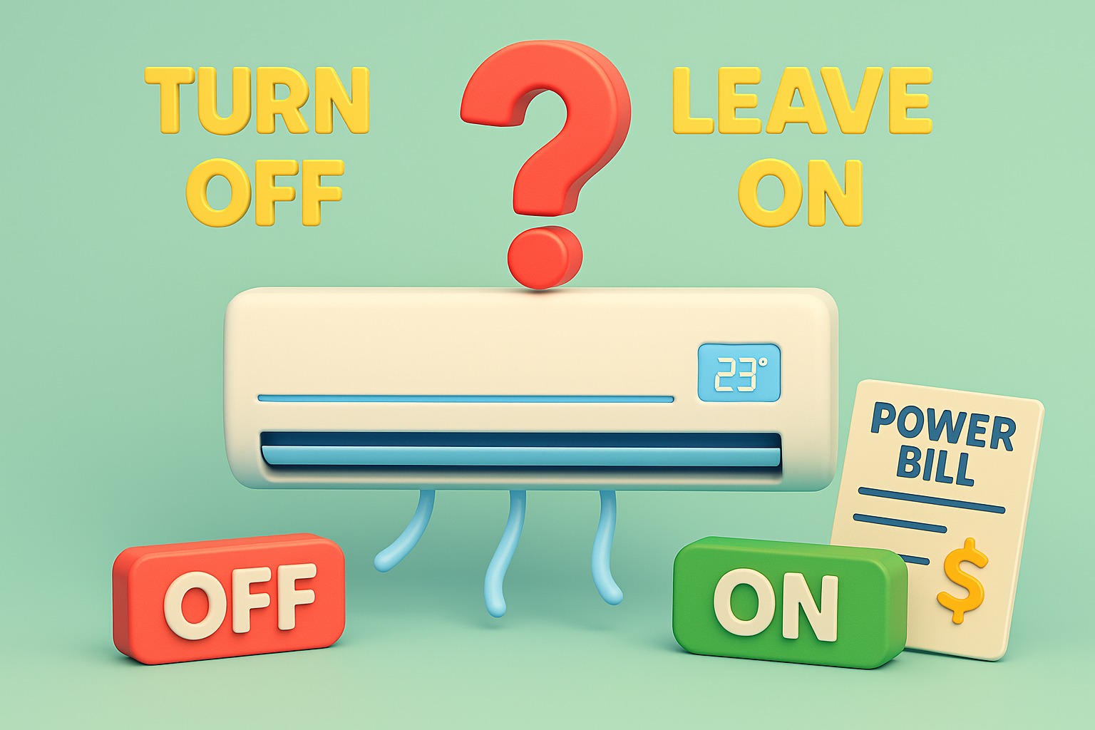 외출 시 에어컨 끄고 나가나? 켜두고 나가나? 시간별 전기세 비교