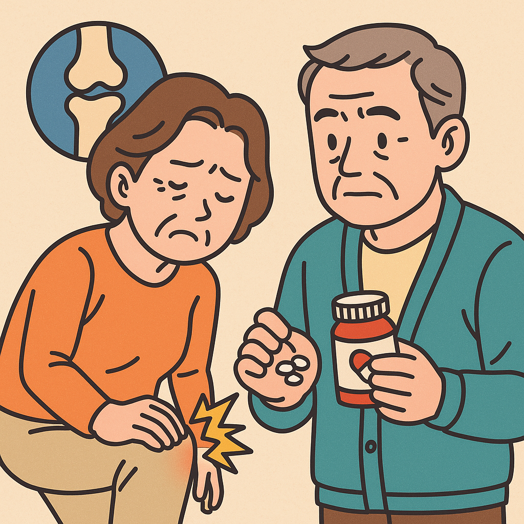 관절염약 복용하는 부부