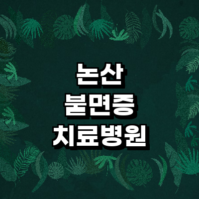 논산시 불면증